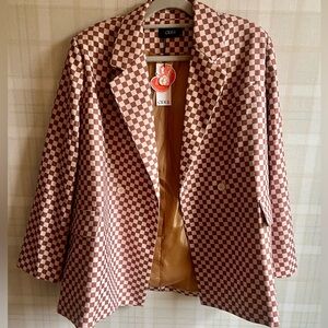 Cider oversized blazer ! Womens size small ! Checked pattern